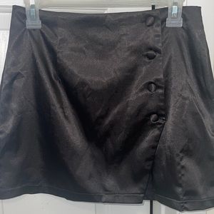 Forever 21 mini satin black skirt